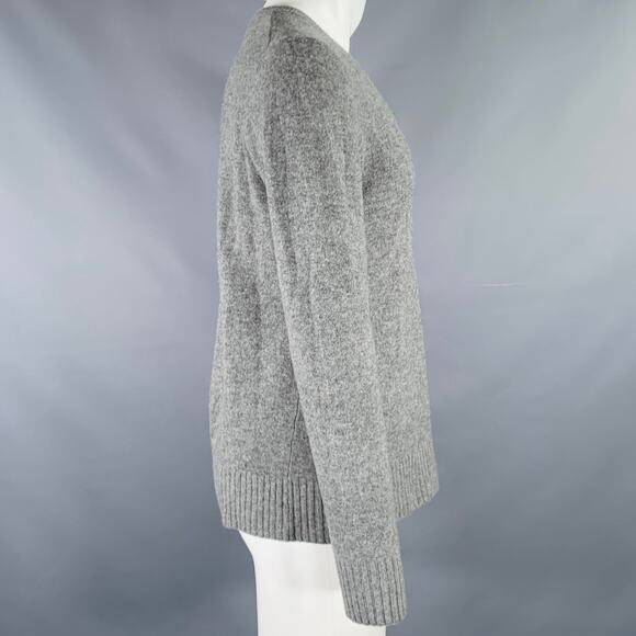 MARC JACOBS Size S Grey Heather Knit Wool Cashmere V-Neck Sweater - Picture 2 of 6